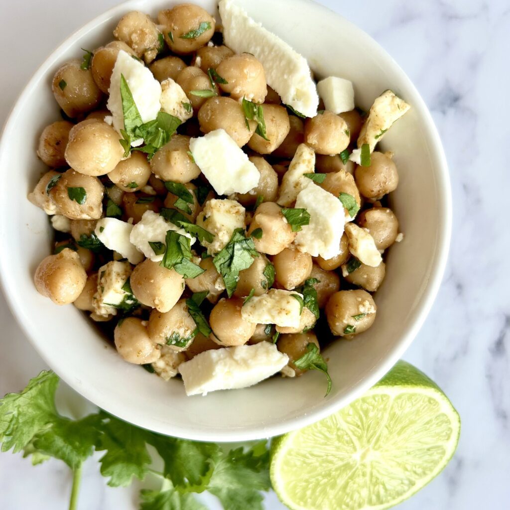 Chili Lime Chickpeas with Feta and Cilantro