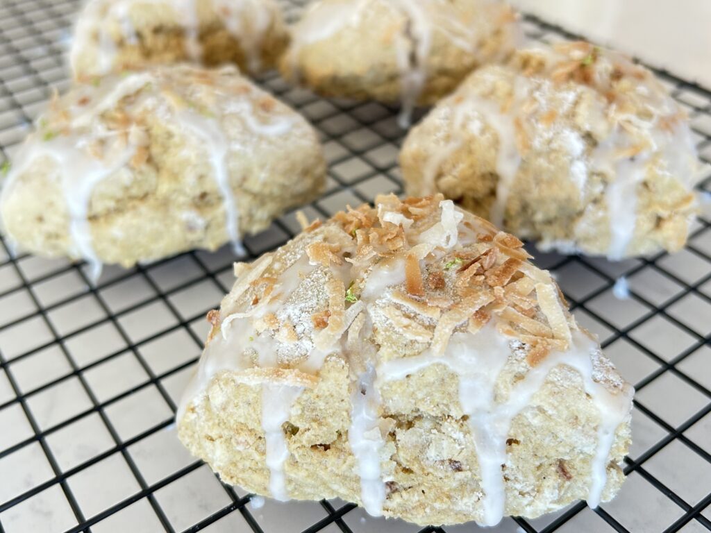 Coconut Lime Scones with Fresh Milled Flour