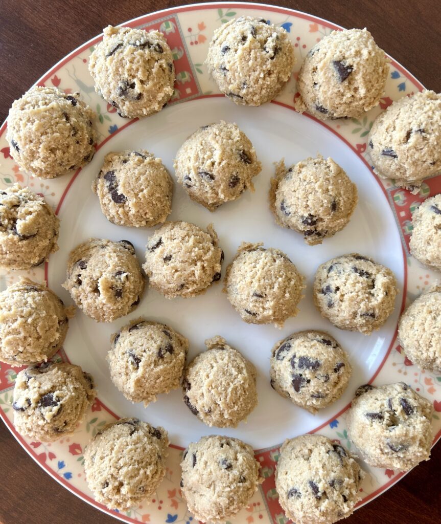 Chocolate chip cookie dough balls