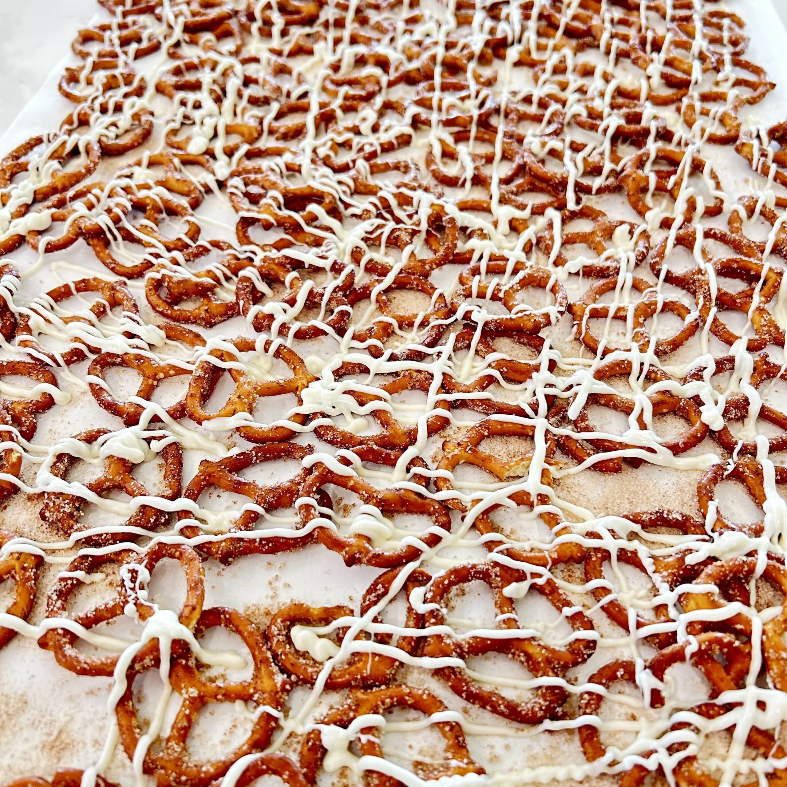 White Chocolate Cinnamon Sugar Pretzels