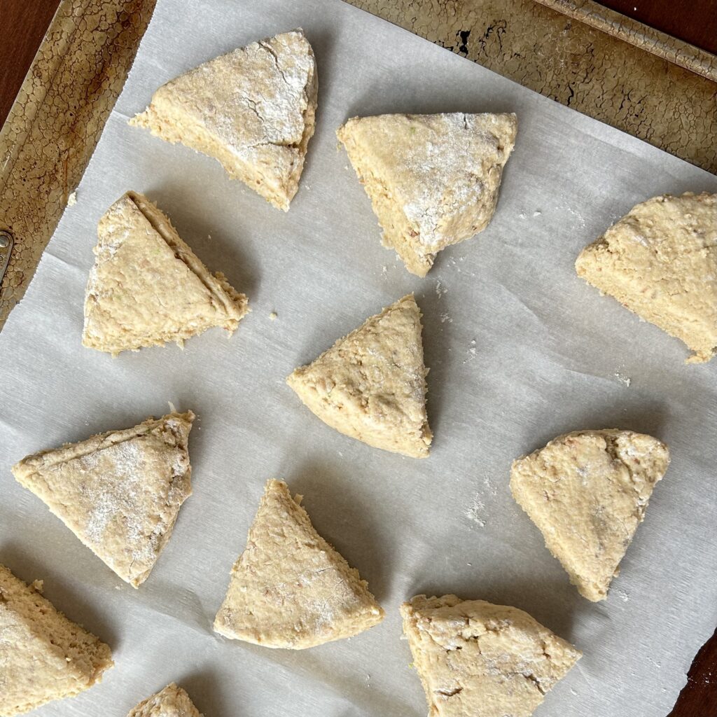 Scones ready to be baked