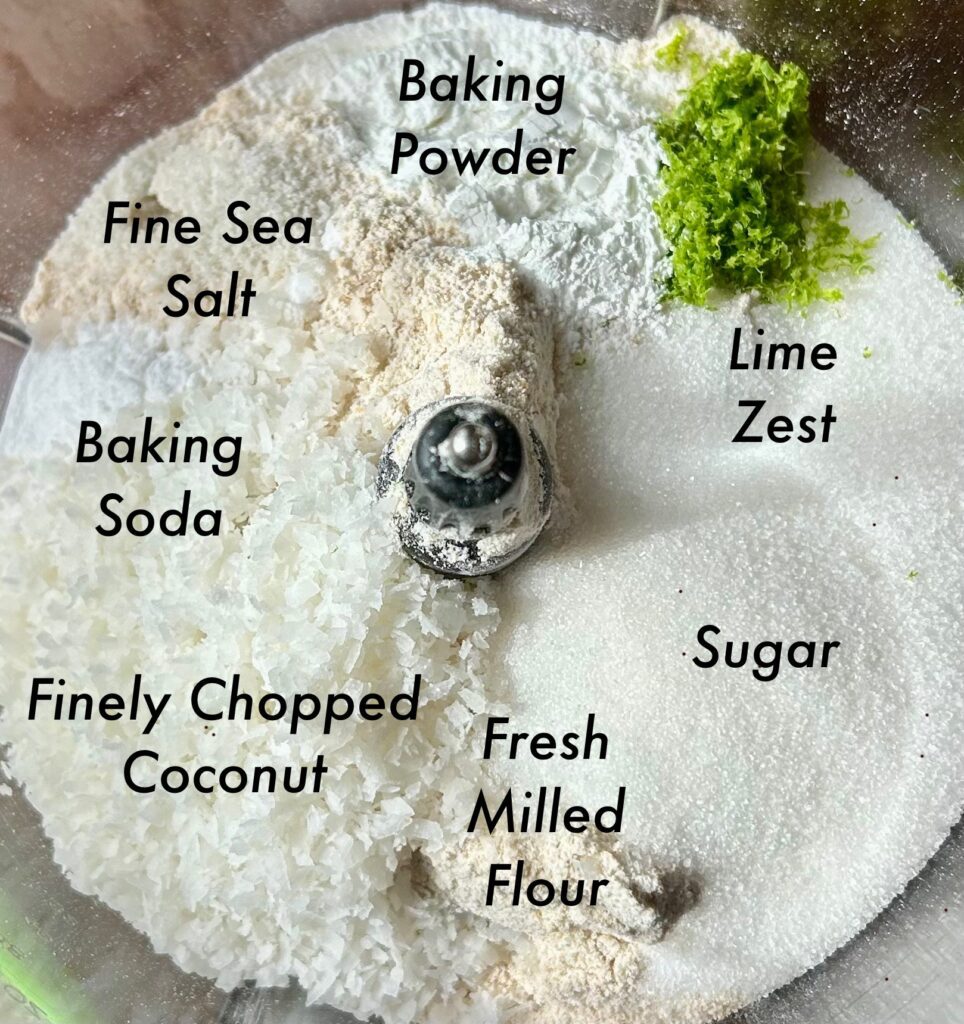 Coconut Lime Scones dry ingredients