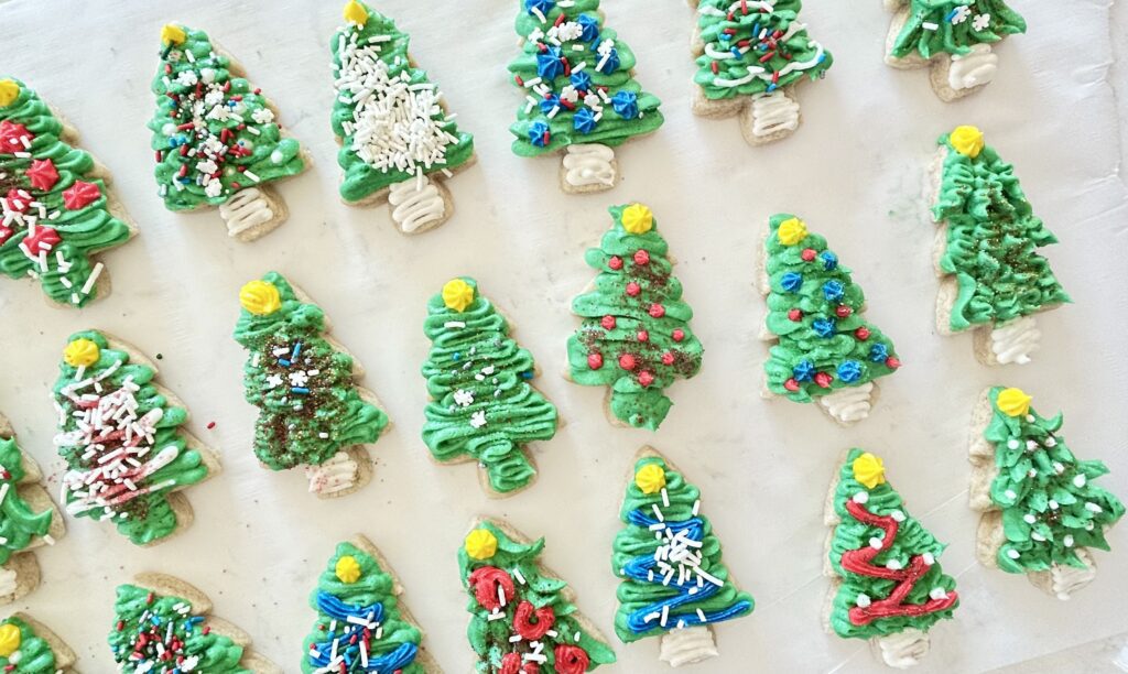 Frosted Cutout Cookies with fresh milled flour