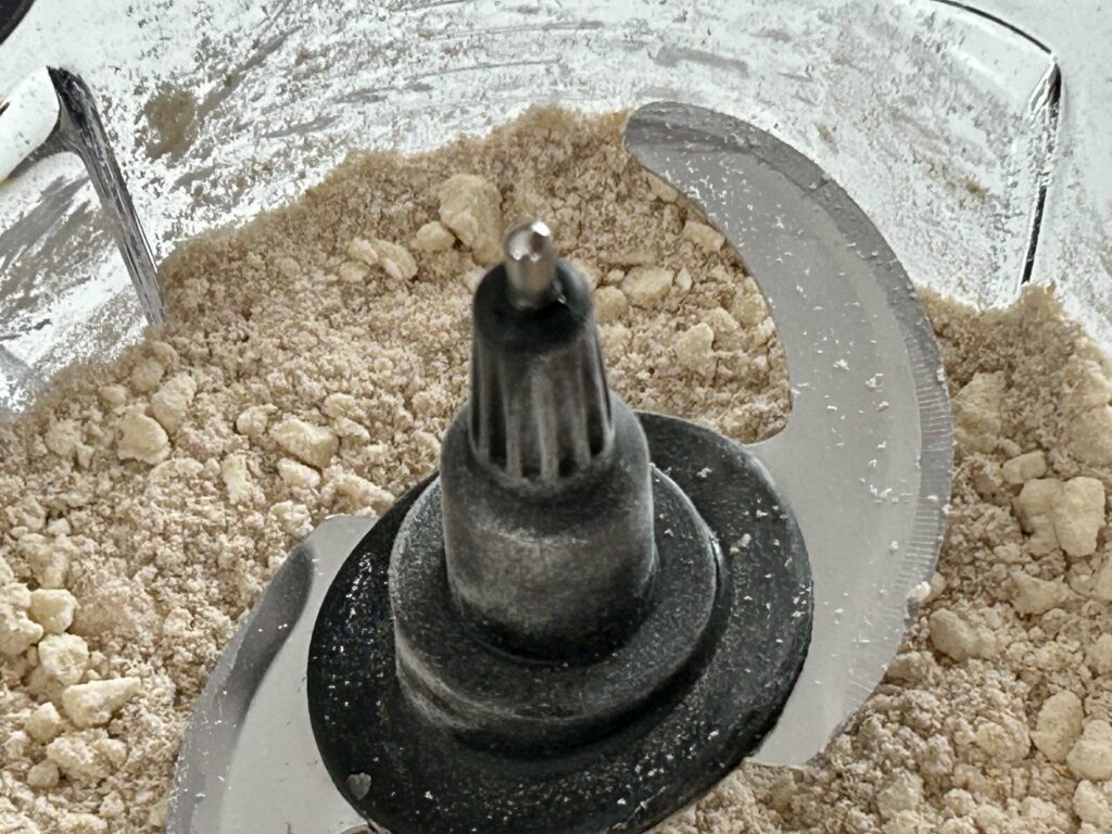 butter pieces mixed with flour for scones