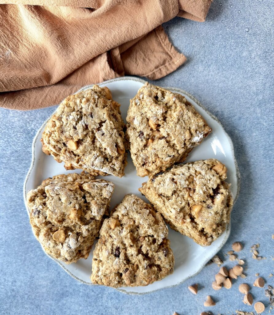 Oatmeal Butterscotch Scones with Fresh Milled Flour