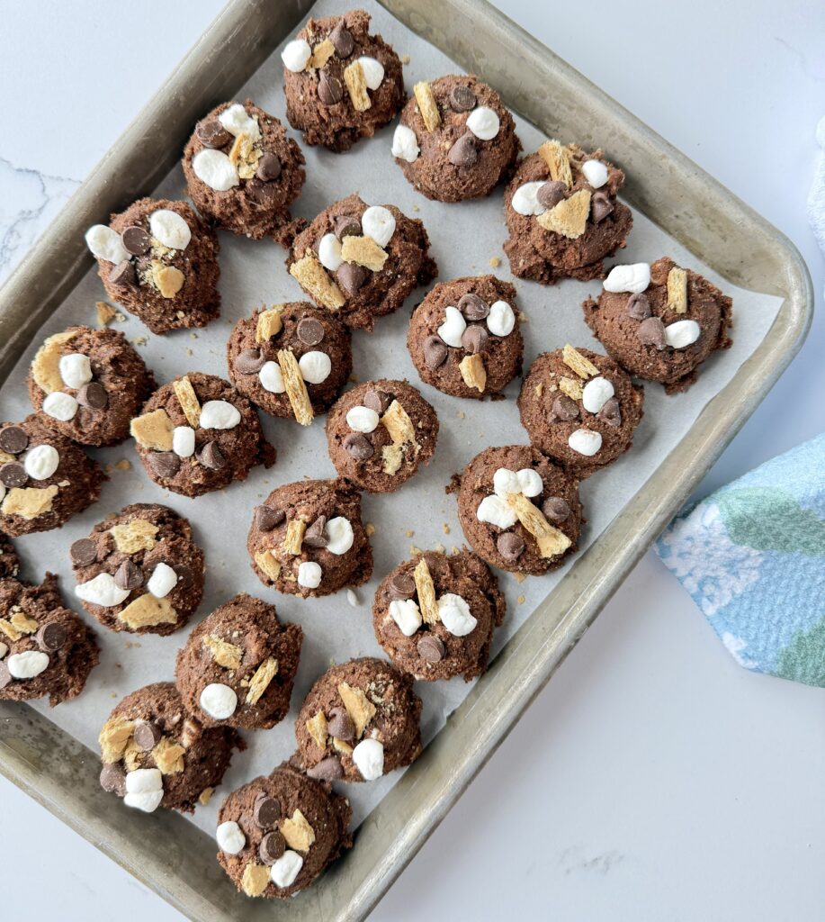 Chocolate S'more Cookies dough balls