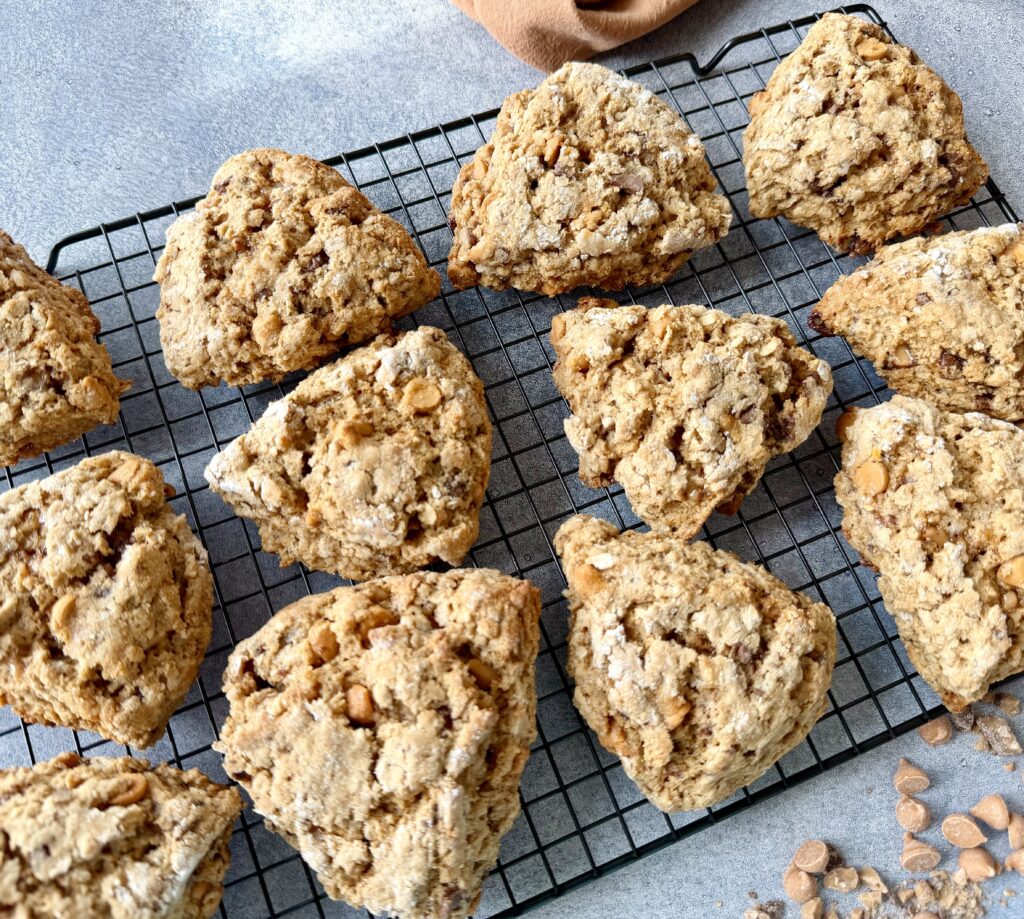 Oatmeal Butterscotch Scones with Fresh Milled Flour