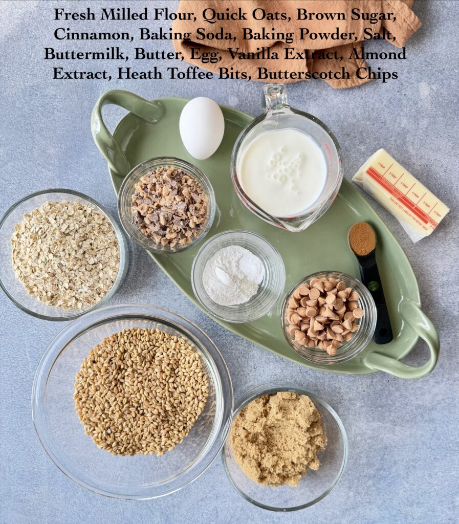 oatmeal butterscotch scone ingredients