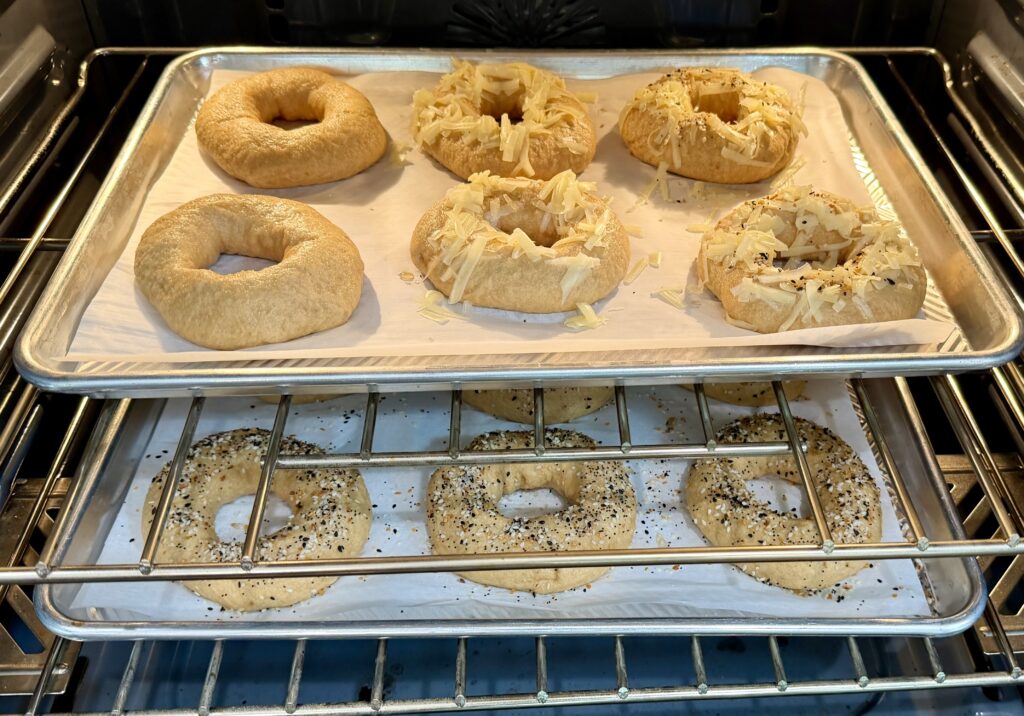bagels baking