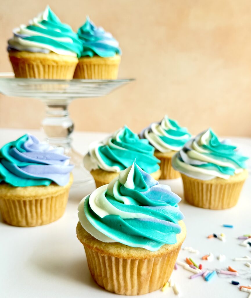 Vanilla Cupcakes with Fresh Milled Flour