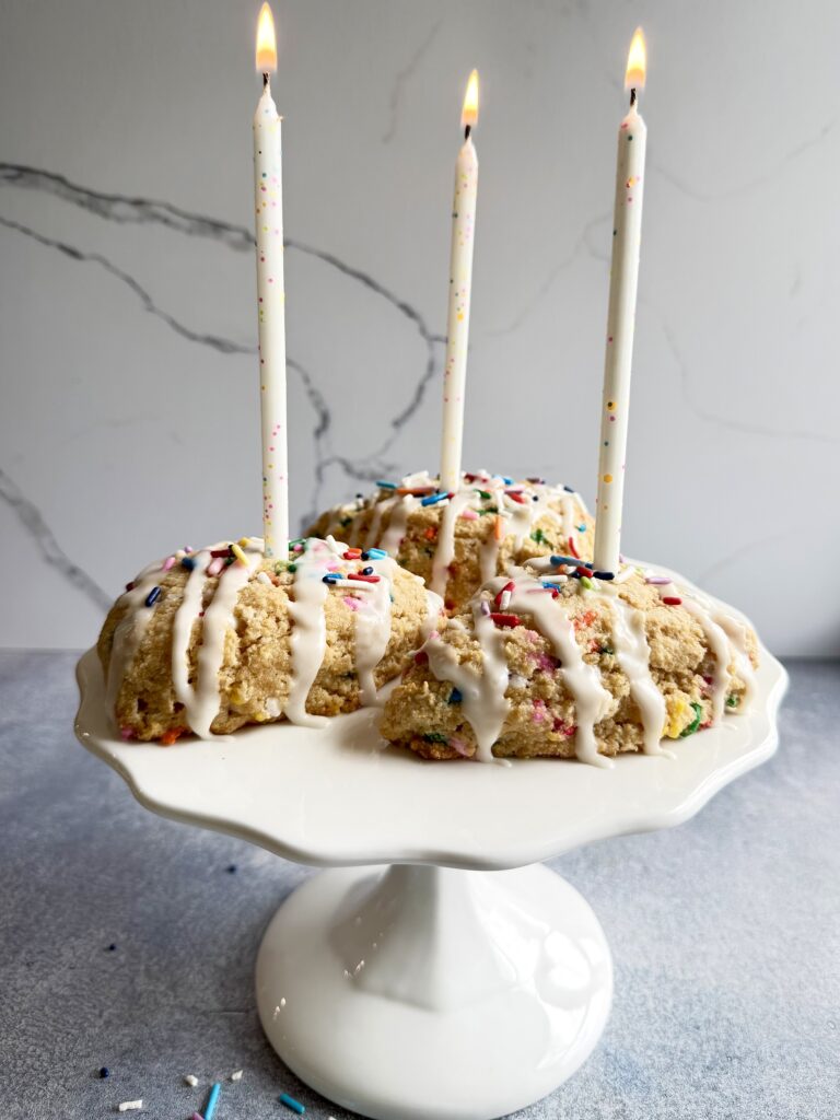 Birthday Cake Scones with Fresh Milled Flour