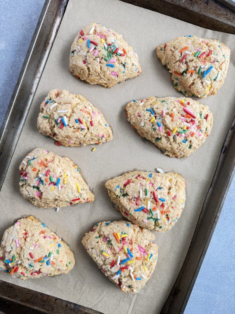 birthday cake scones